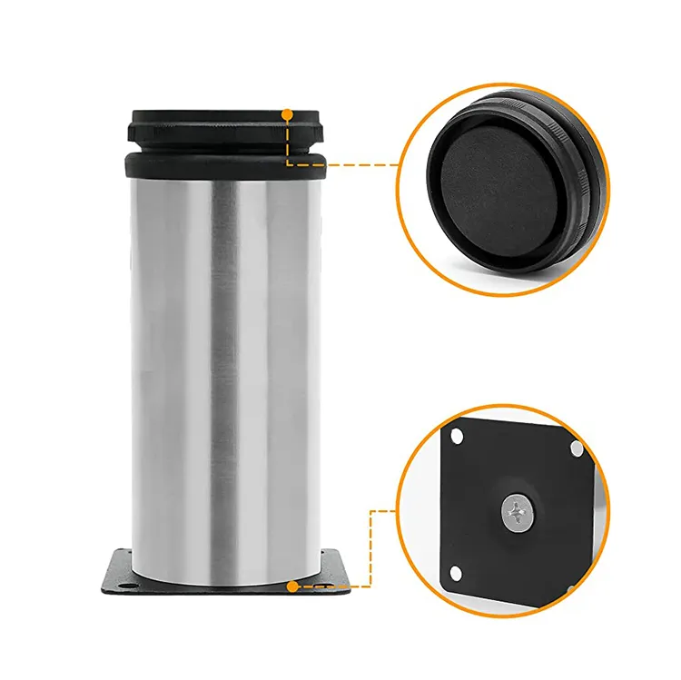, patas ajustables para cocina, patas ajustables para sof&aacute; moderno, patas para sof&aacute; de metal 