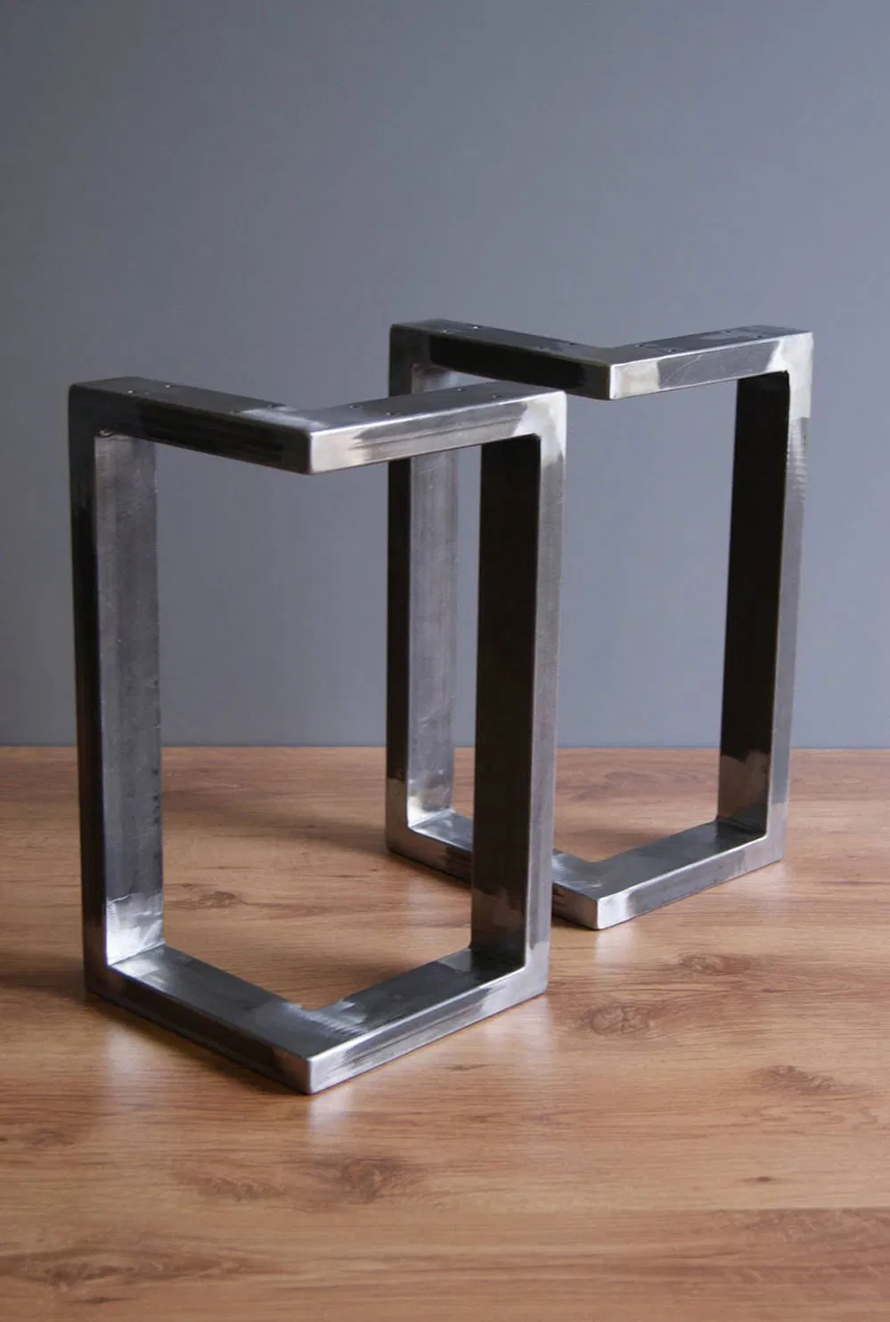 base de mesa de centro de acero en forma de L