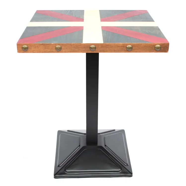 Base de mesa cuadrada de estampado de hierro negro m&aacute;s vendida 
