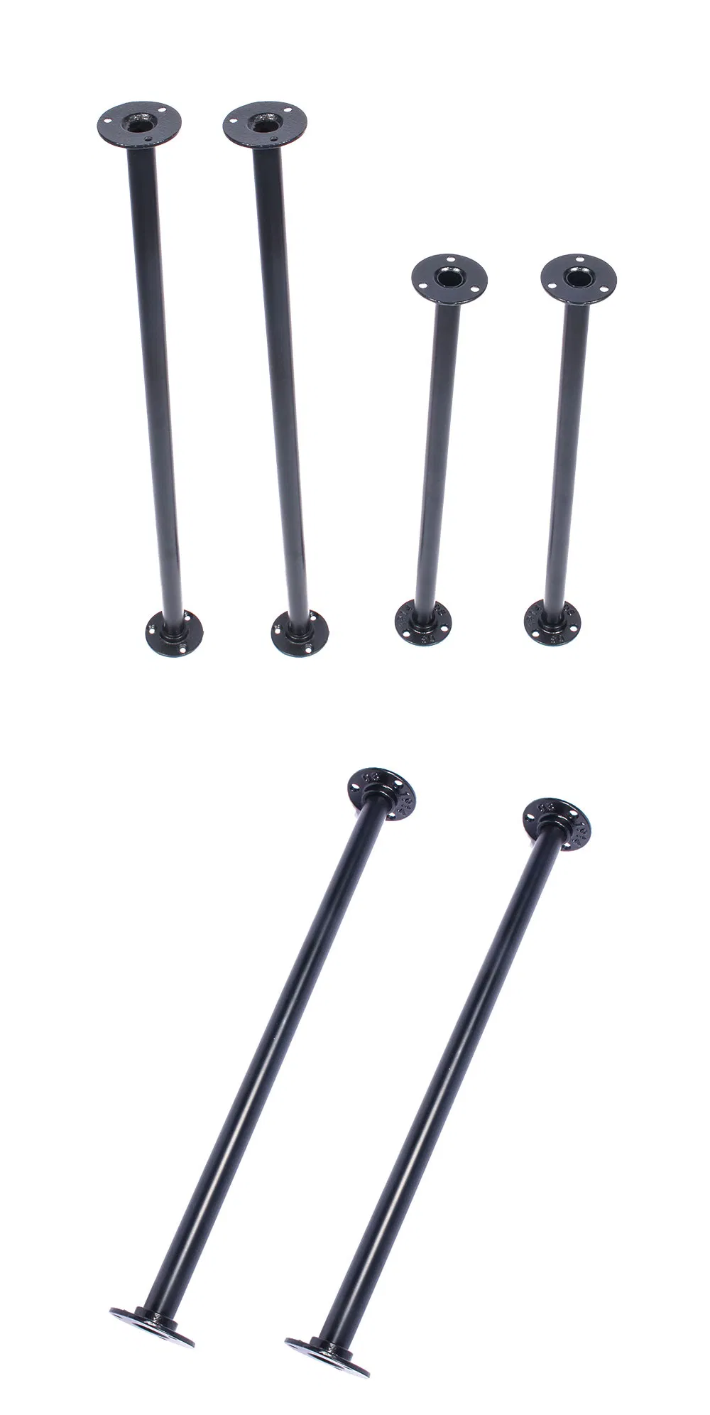 para mesas vintage personalizadas Patas de mesa de tubo de hierro negro industrial para mesas vintage personalizadas 