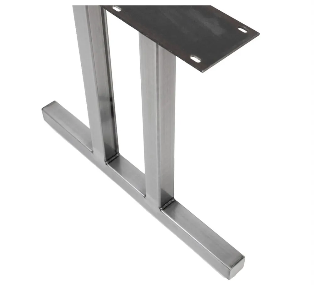 Patas de mesa de comedor de acero inoxidable con forma de T de metal Precio barato Patas de mesa de comedor 