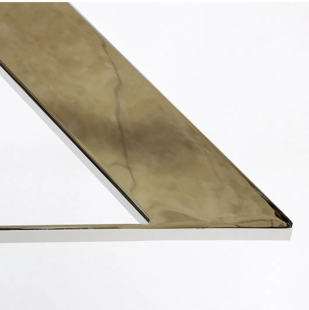 Marco moderno X forma cuadrada restaurante de oficina patas de mesa de acero inoxidable 