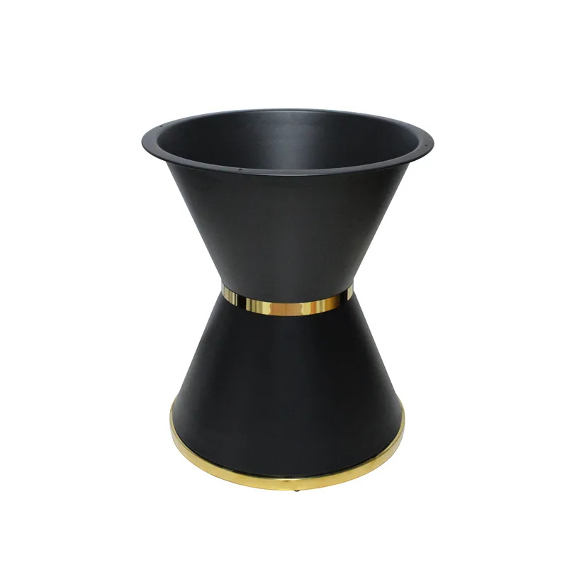 Muebles Mesa de comedor redonda grande de metal negro 