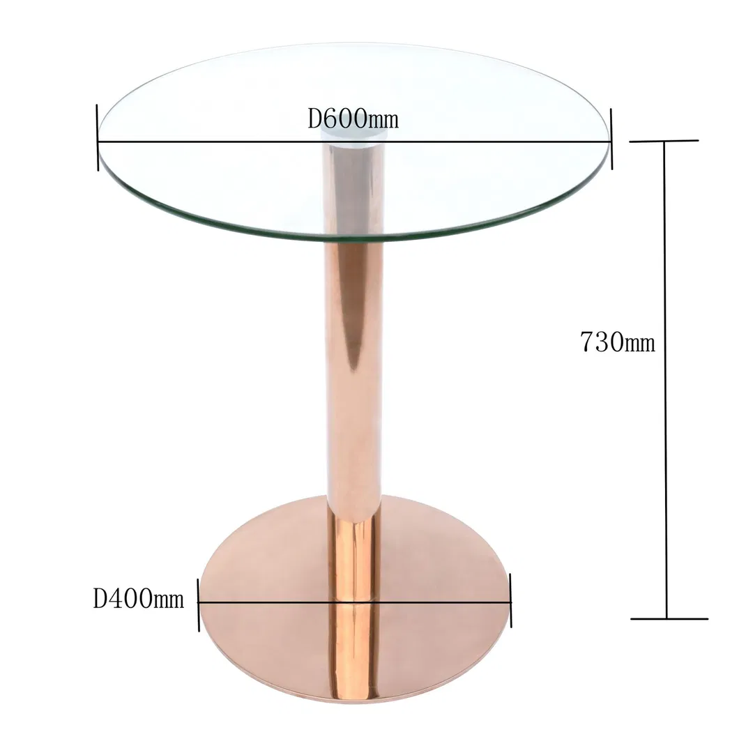 Base de mesa de comedor de una sola pierna con tapa de vidrio redonda estable Base de mesa de comedor de una sola pierna con tapa de vidrio redonda Glastisch Edelstahl Base de mesa de comedor de una sola pierna 