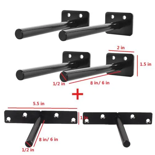Soportes de estantes flotantes invisibles ocultos ciegos montados en la pared Soportes de acero s&oacute;lido de metal 