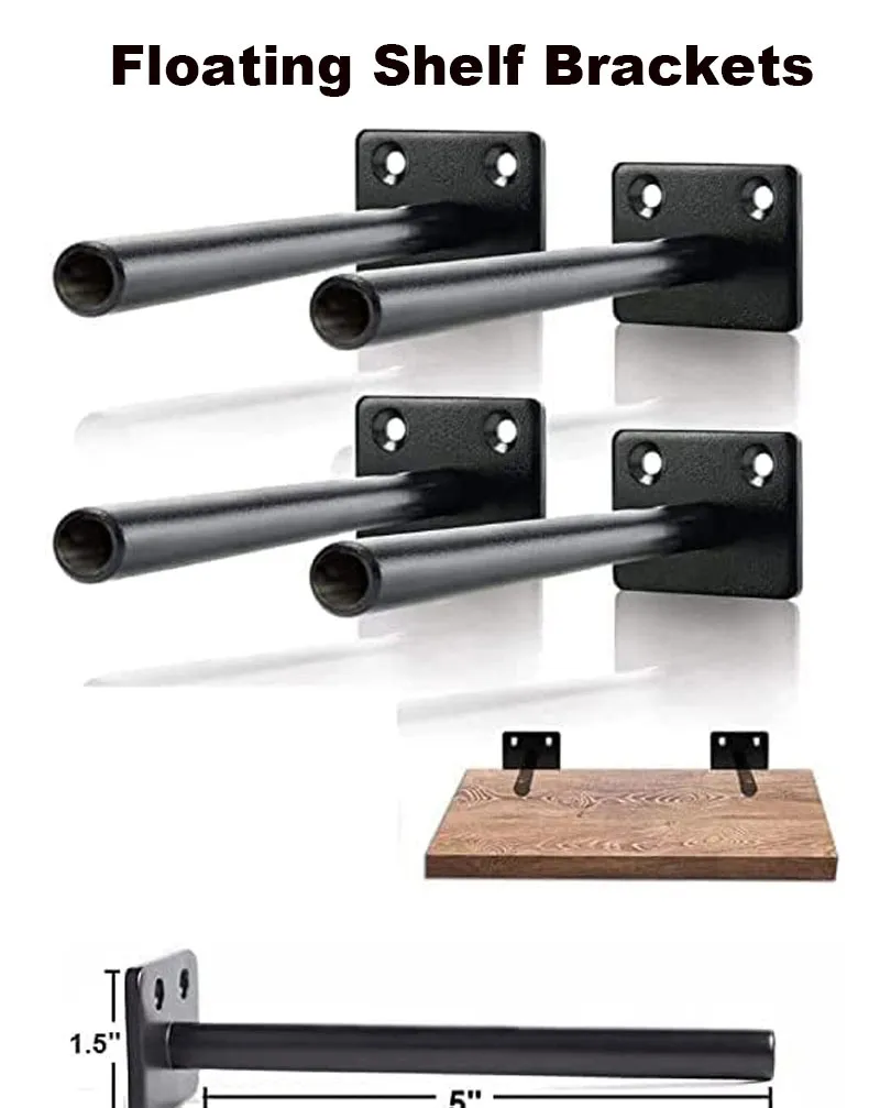 Soportes para estantes de tubos ocultos ciegos montados en la pared 
