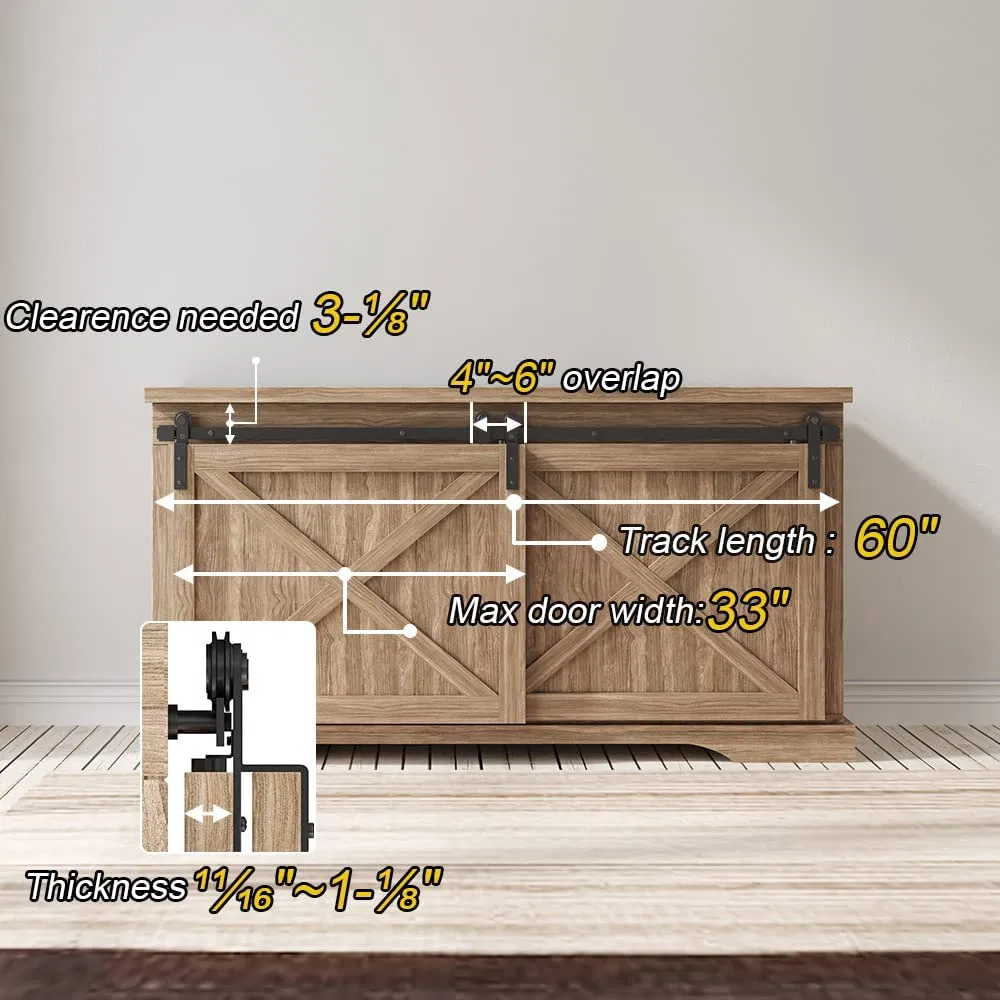 Herrajes para puertas de gabinetes de garajes de doble derivaci&oacute;n. 