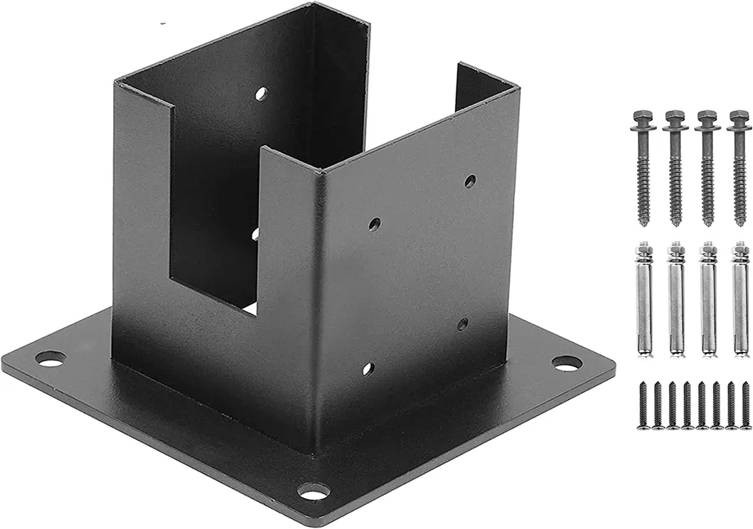 acero inoxidable 4X4, soporte de &aacute;ngulo recto de 4 v&iacute;as, p&eacute;rgola/cenador, kit de 