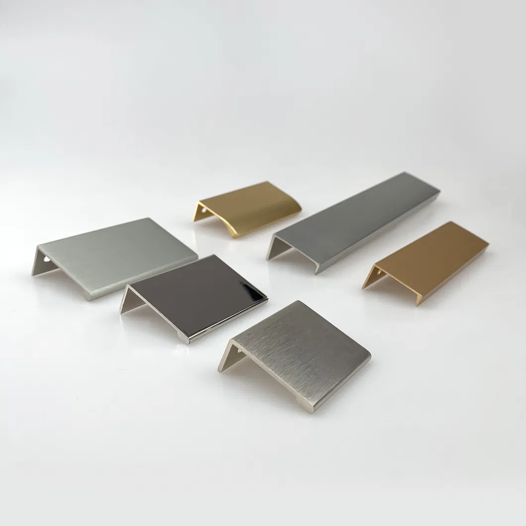 Manija oculta para gabinete de cocina Tiradores ocultos Caj&oacute;n de aluminio dorado para armario Manija oculta para gabinete de cocina 