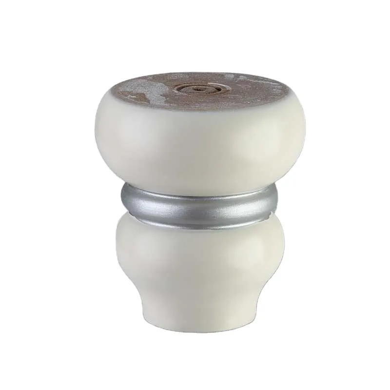 blanco Pies de madera Calabaza redonda 