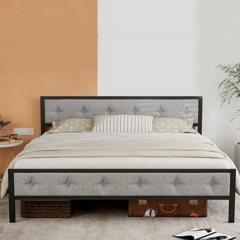 Armaz&oacute;n de cama tama&ntilde;o King California de metal 