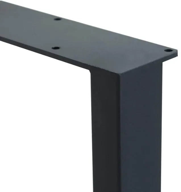 industrial Pata de mesa de hierro Mesa de comedor con acabado en polvo negro industrial Pata de mesa de hierro Mesa de comedor con 