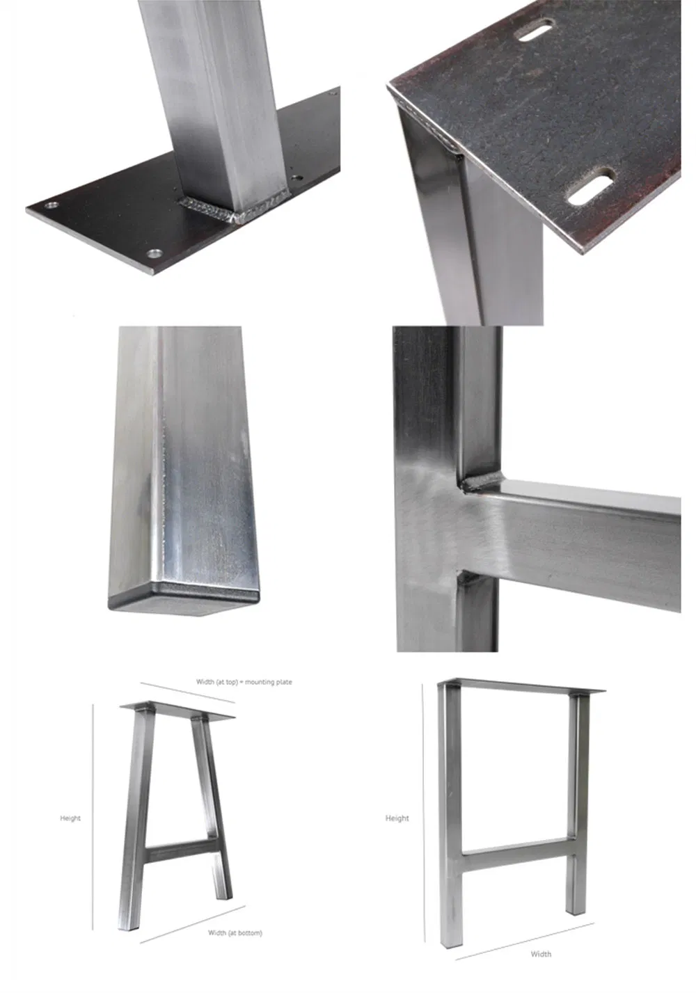 patas de mesa de comedor de acero inoxidable, marco de pies para muebles de alta resistencia, patas de mesa de comedor 