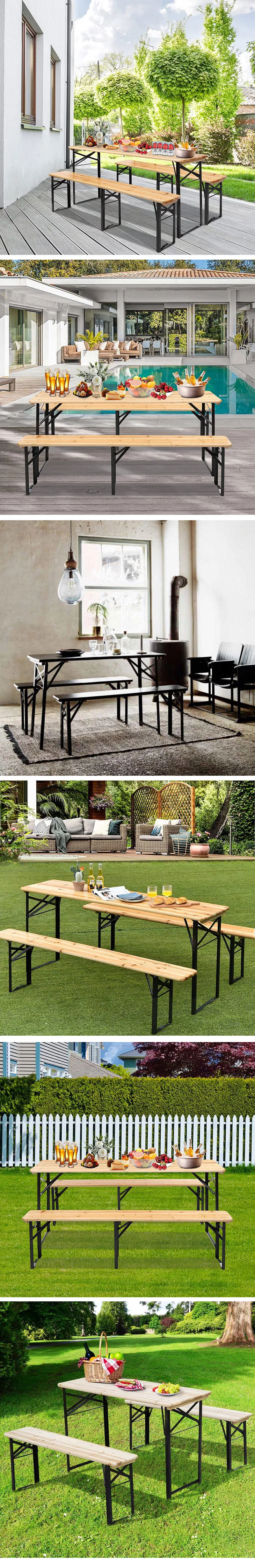Muebles de exterior de alta calidad Patas de mesa de madera de lujo