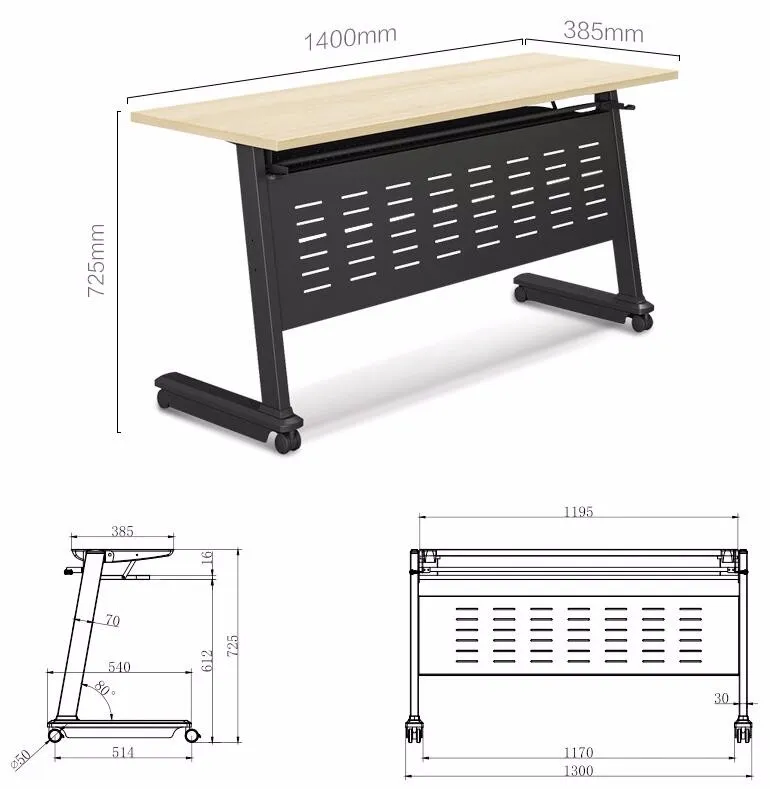 Outlet de f&aacute;brica Marco de mesa plegable de metal 