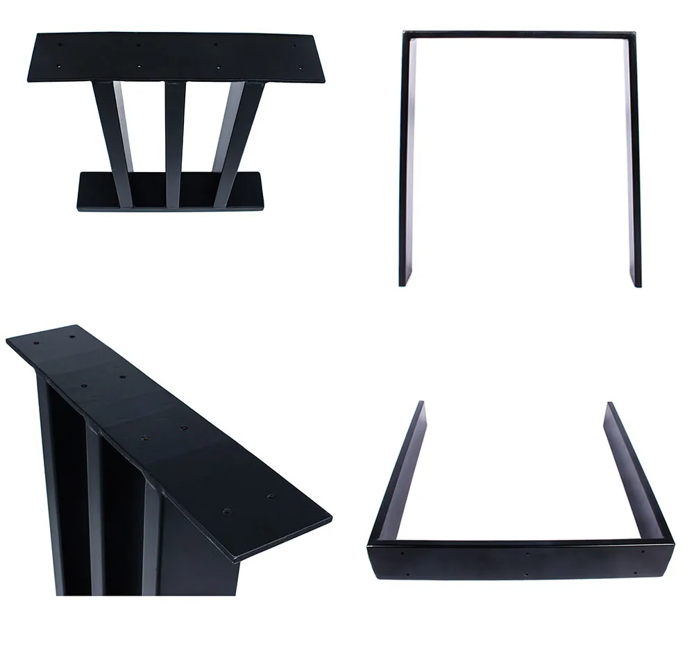 Venta de muebles modernos industriales personalizados Patas de mesa de escritorio cuadradas trapezoidales 
