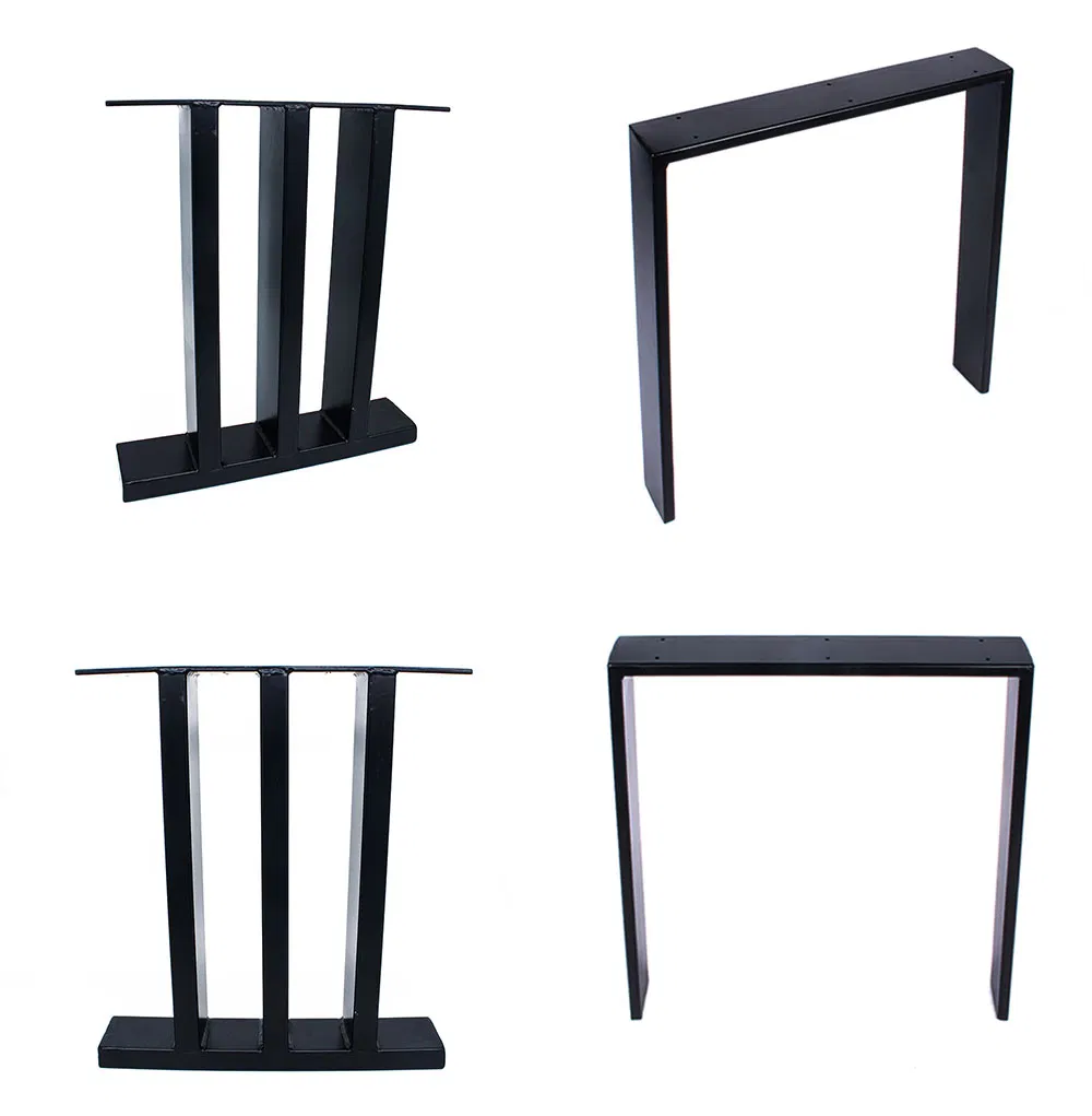 Fabricante de muebles est&aacute;ndar, patas de mesa cuadradas de acero, metal, hierro, caf&eacute; en forma de U 